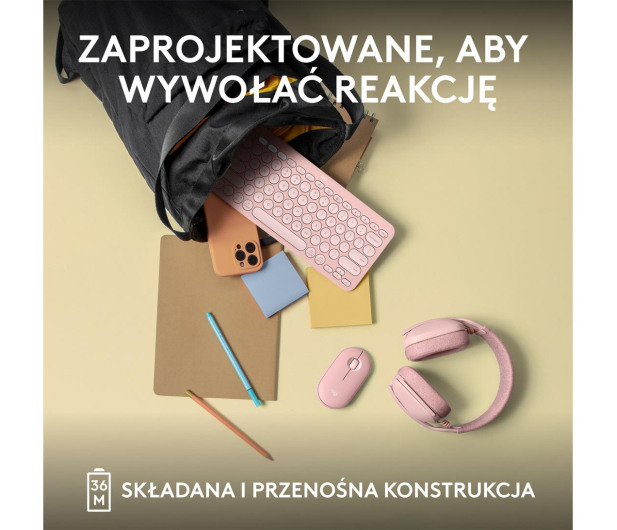 Logitech K380s Pebble Keys 2 różowy - 1172753 - zdjęcie 12